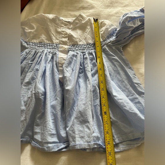 English factory striped flowy blouse-XS - Picture 7 of 9